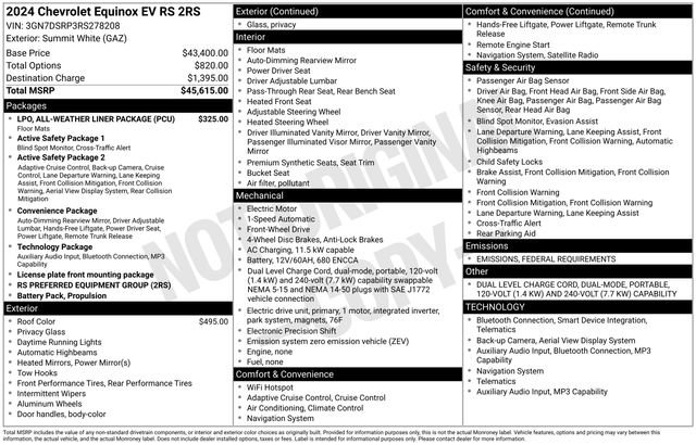 New 2024 Chevrolet Equinox EV RS image 31