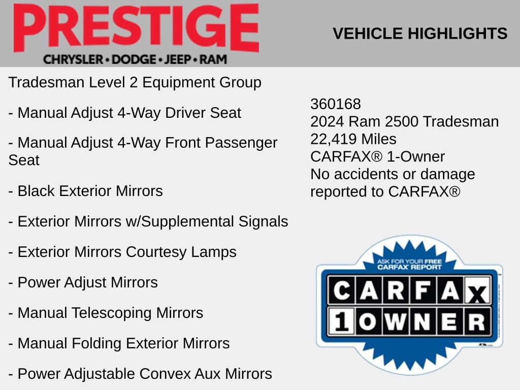 Used 2024 RAM 2500 Tradesman w/ Chrome Appearance Group AWD/4WD image 4