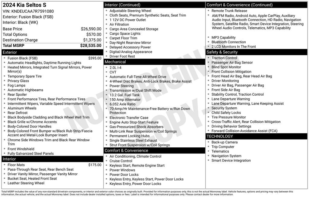 Certified 2024 Kia Seltos S image 35
