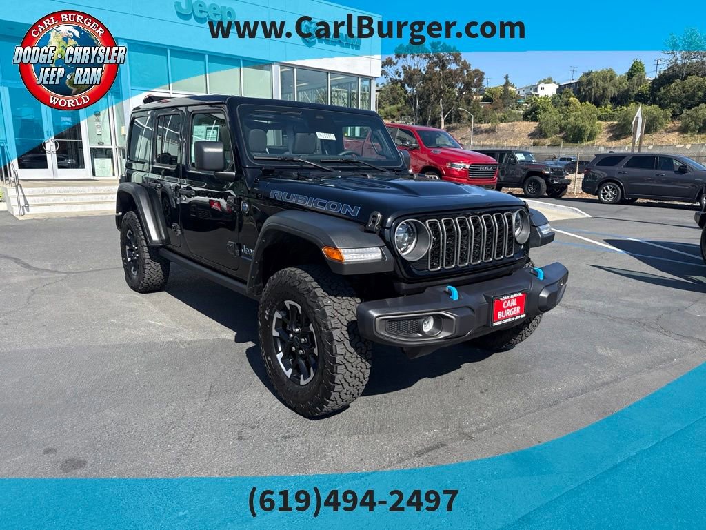 Certified 2025 Jeep Wrangler Unlimited Rubicon 4xe w/ Safety Group AWD/4WD image 1
