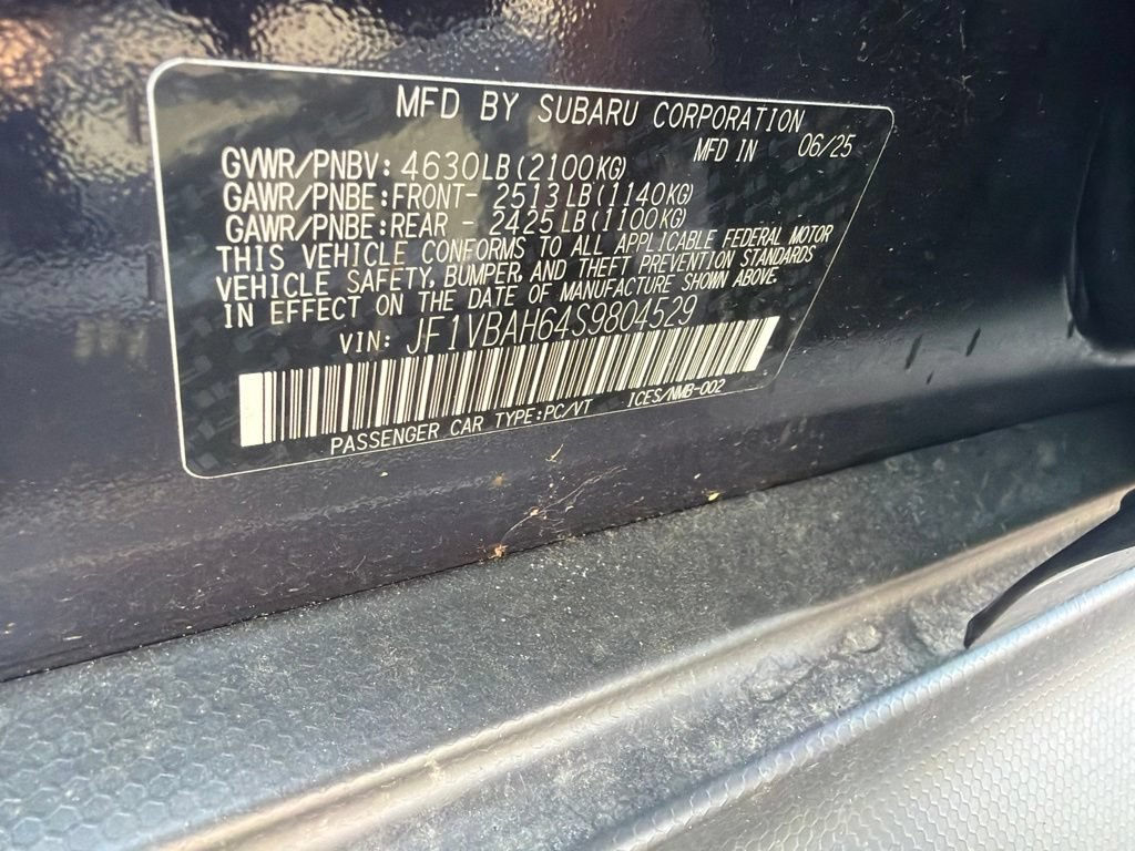 Certified 2025 Subaru WRX Premium w/ Accessory Package #2 AWD/4WD image 13