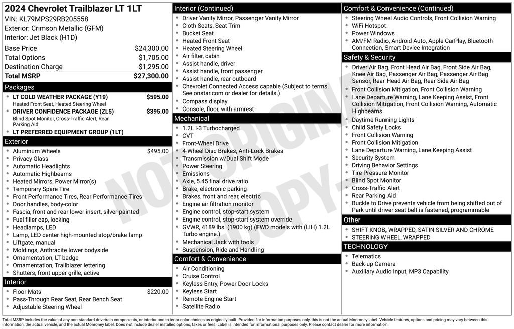 Used 2024 Chevrolet TrailBlazer LT w/ LT Cold Weather Package FWD image 51