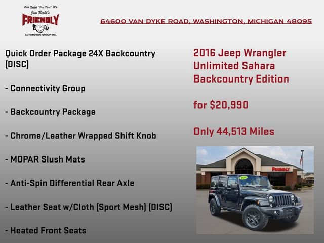 Used 2016 Jeep Wrangler Unlimited Sahara AWD/4WD image 5