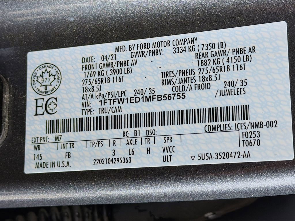 Used 2021 Ford F150 XLT w/ Equipment Group 302A High image 40