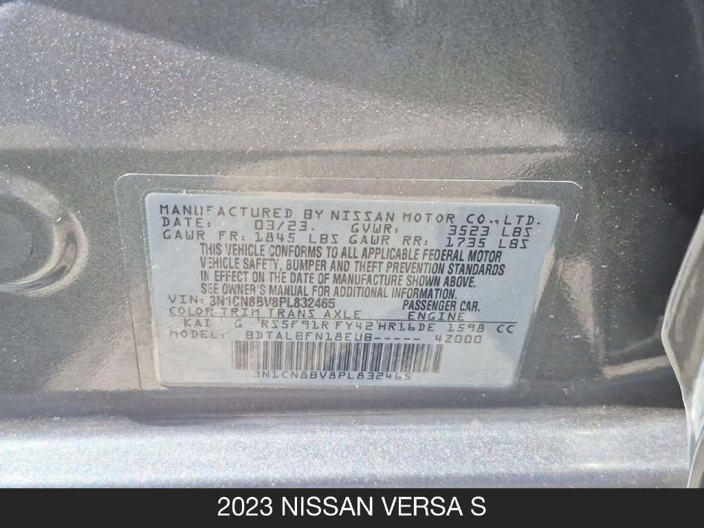 Used 2023 Nissan Versa S FWD image 24