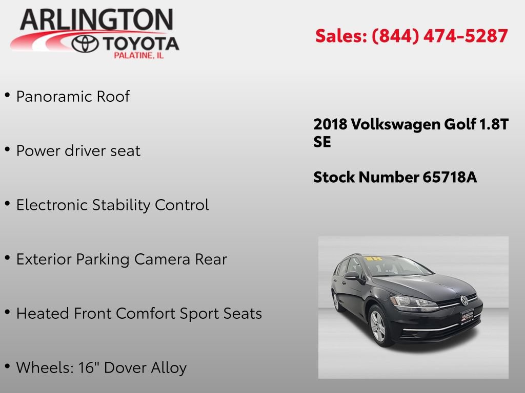 Used 2018 Volkswagen Golf SE FWD image 2