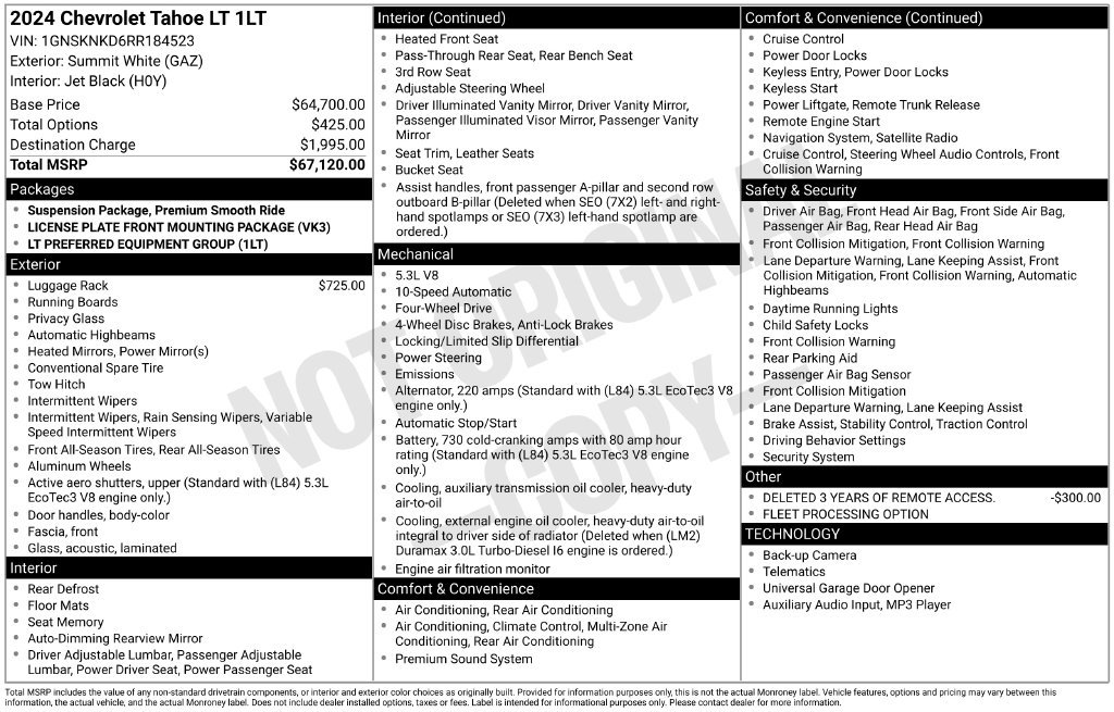 Used 2024 Chevrolet Tahoe LT AWD/4WD image 6