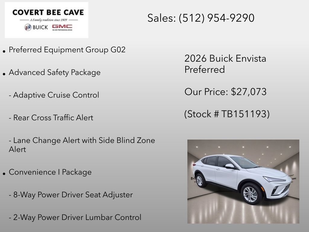 New 2026 Buick Envista Sport Touring w/ Convenience I Package FWD image 6
