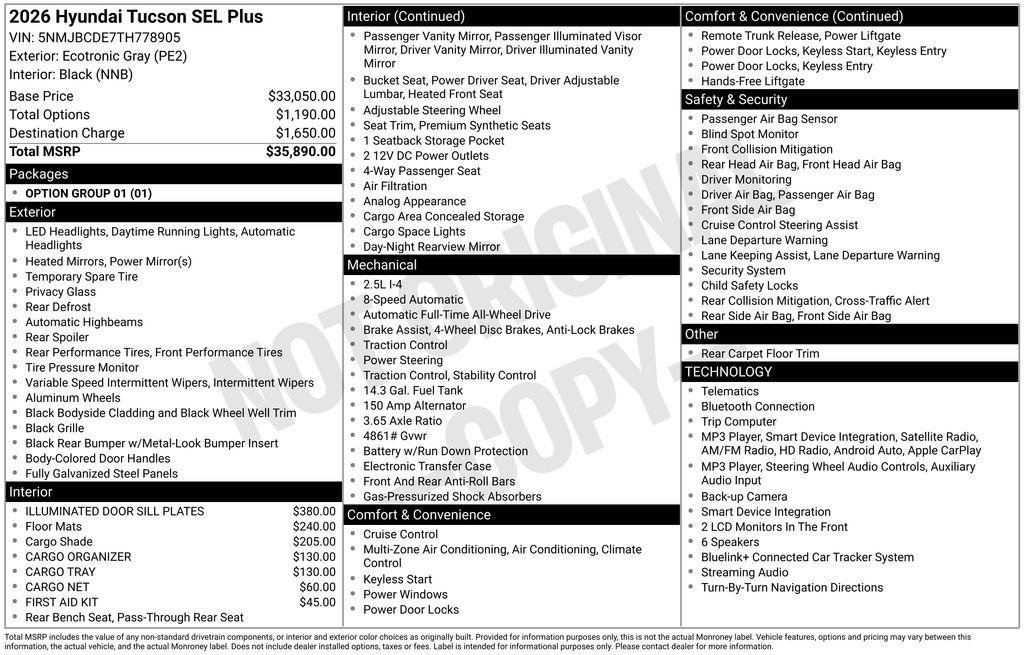 New 2026 Hyundai Tucson SEL Plus AWD/4WD image 23