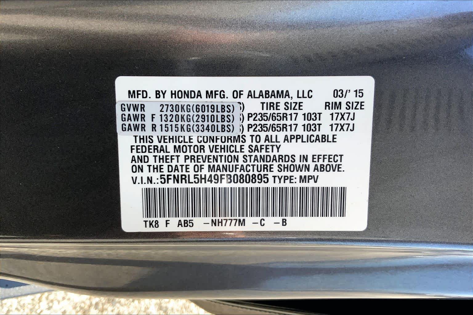 Used 2015 Honda Odyssey EX image 36
