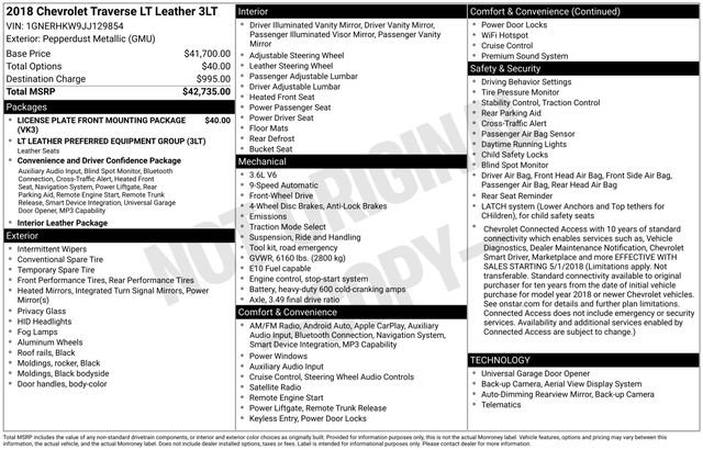 Used 2018 Chevrolet Traverse LT image 15