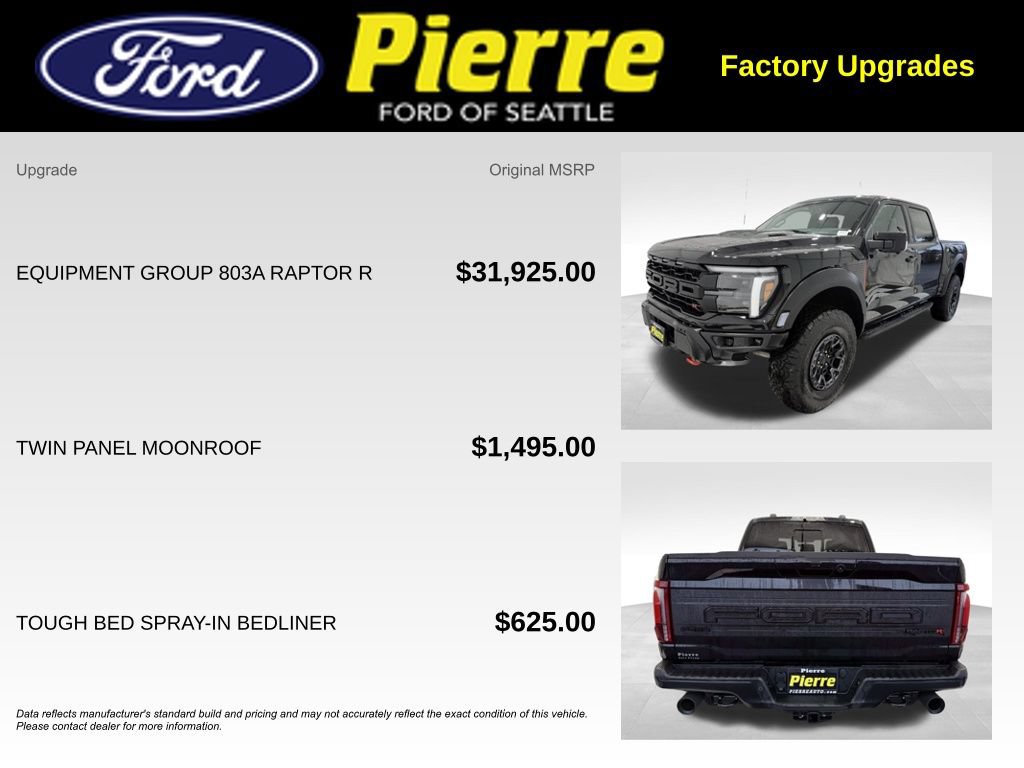 New 2025 Ford F150 Raptor w/ Equipment Group 803A Raptor R AWD/4WD image 13