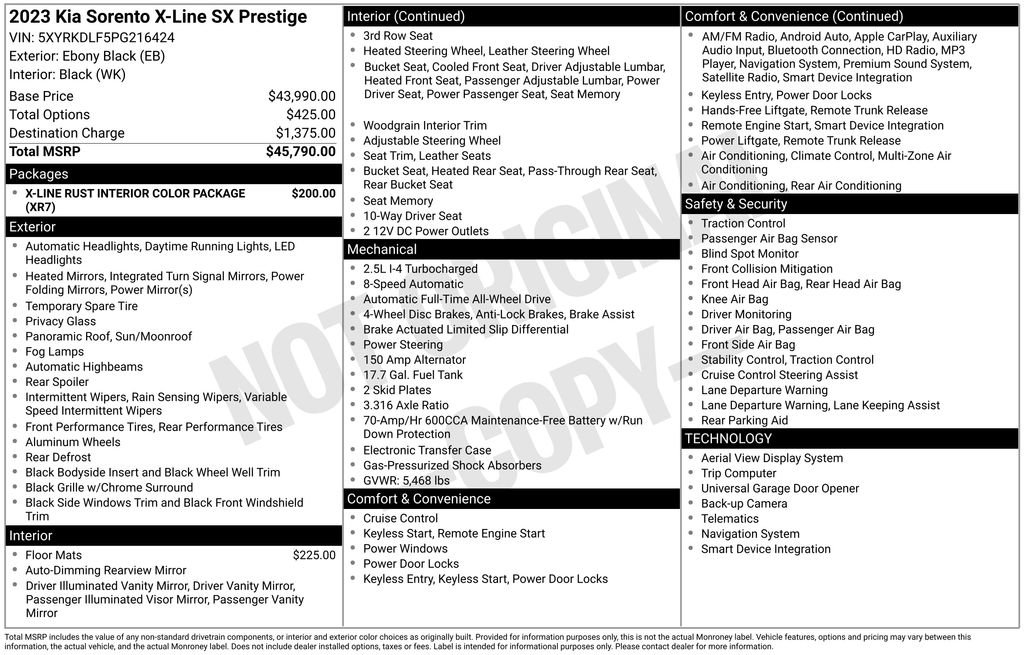 Certified 2023 Kia Sorento SX Prestige image 2