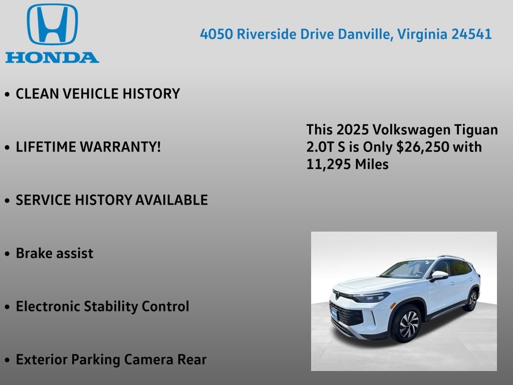 Used 2025 Volkswagen Tiguan S image 7