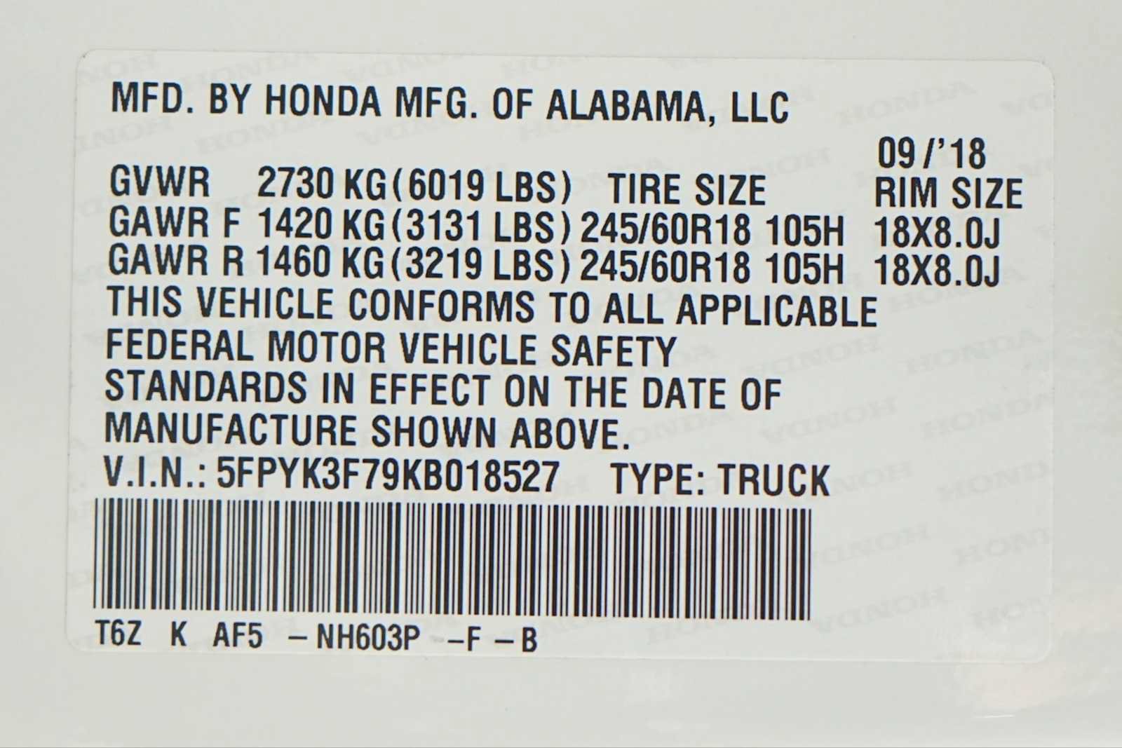 Used 2019 Honda Ridgeline RTL-E image 31