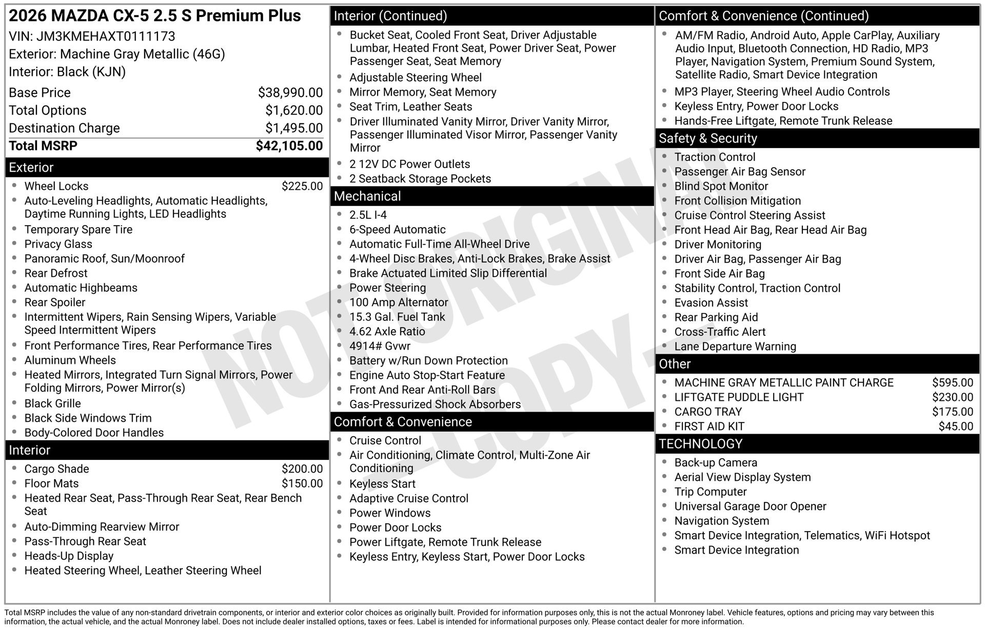 Certified 2026 MAZDA CX-5 2.5 S w/ Premium Plus Package AWD/4WD image 36