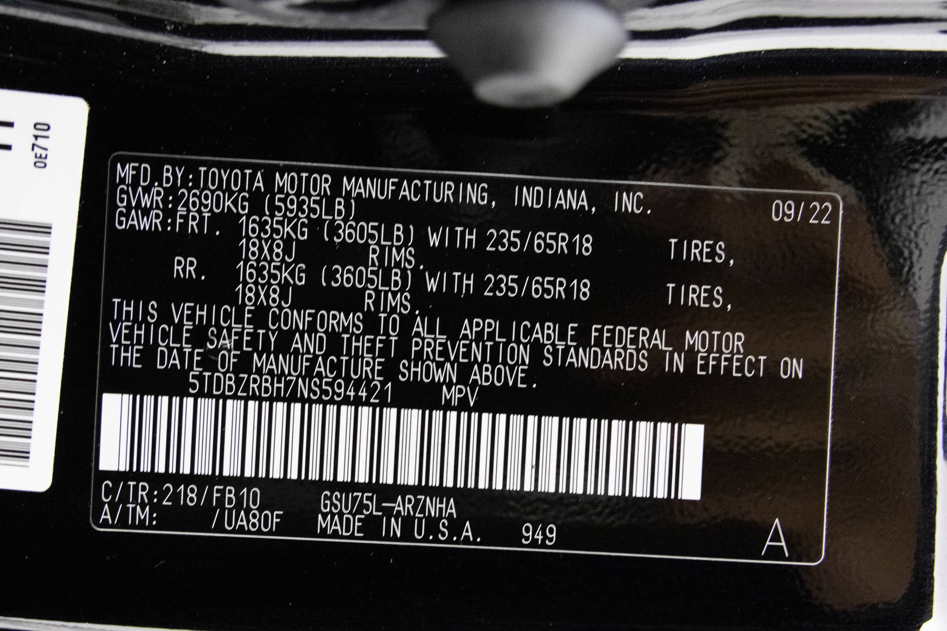 Used 2022 Toyota Highlander LE AWD/4WD image 54
