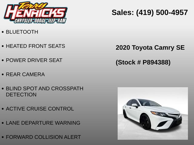 Used 2020 Toyota Camry SE FWD image 12