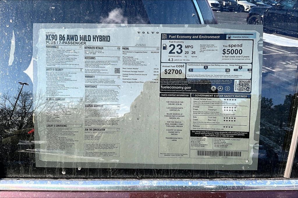 New 2026 Volvo XC90 B6 Plus w/ Protection Package Premier AWD/4WD image 14