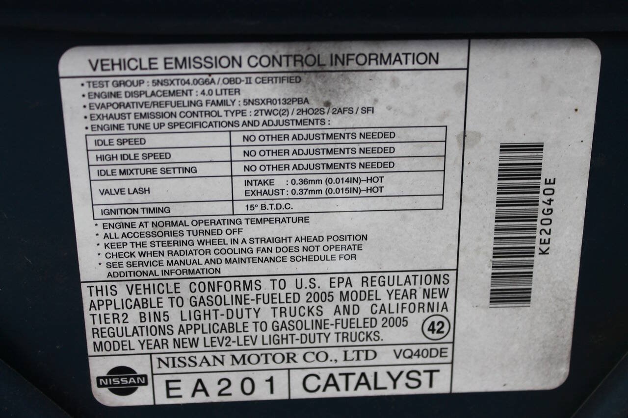 Used 2005 Nissan Frontier NISMO w/ (J01) Sunroof Pkg RWD image 19