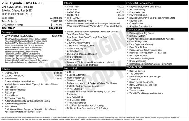 Used 2020 Hyundai Santa Fe SEL w/ Convenience Package FWD image 5