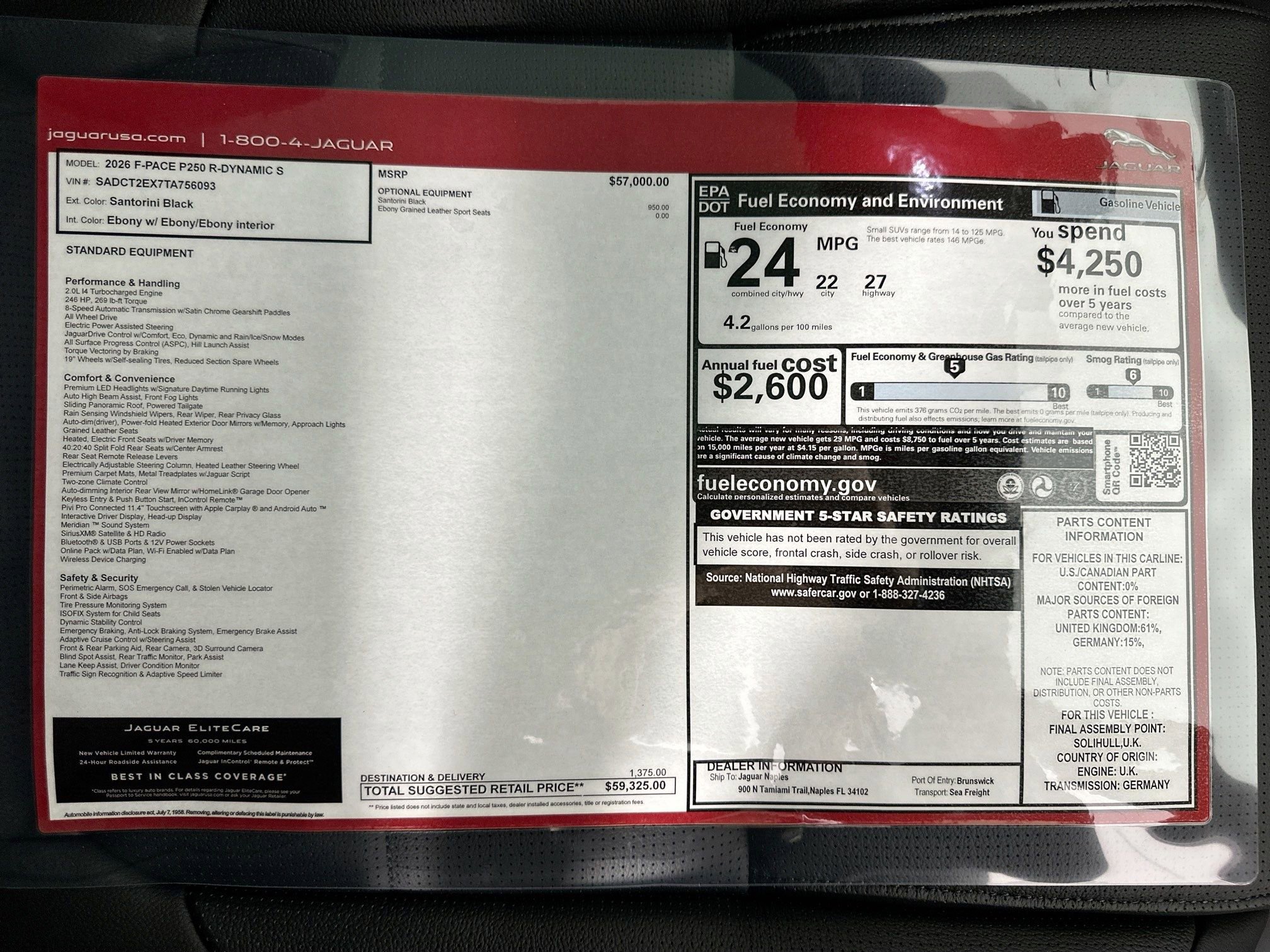 Certified 2026 Jaguar F-PACE R-Dynamic S AWD/4WD image 28