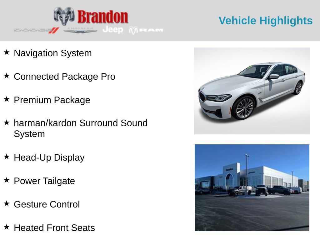 Used 2022 BMW 530e xDrive w/ Premium Package AWD/4WD image 2