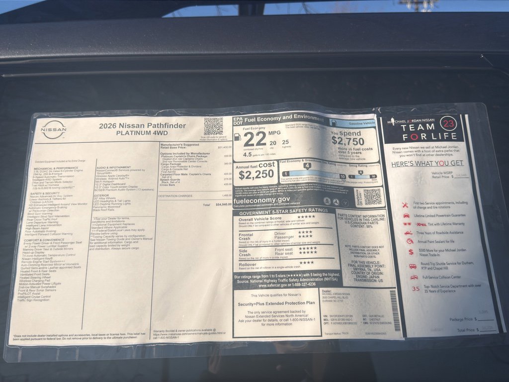New 2026 Nissan Pathfinder Platinum image 12