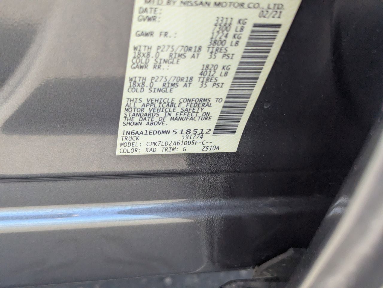 Used 2021 Nissan Titan PRO-4X w/ Pro-4x Convenience Package AWD/4WD image 32