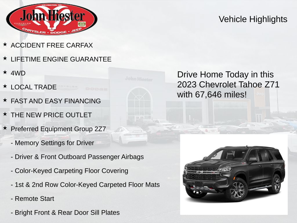 Used 2023 Chevrolet Tahoe Z71 w/ Luxury Package AWD/4WD image 3