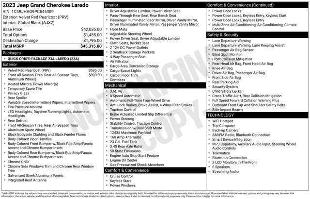 Used 2023 Jeep Grand Cherokee Laredo AWD/4WD image 23