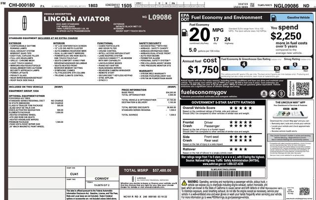 Used 2022 Lincoln Aviator AWD w/ Premium Package image 2