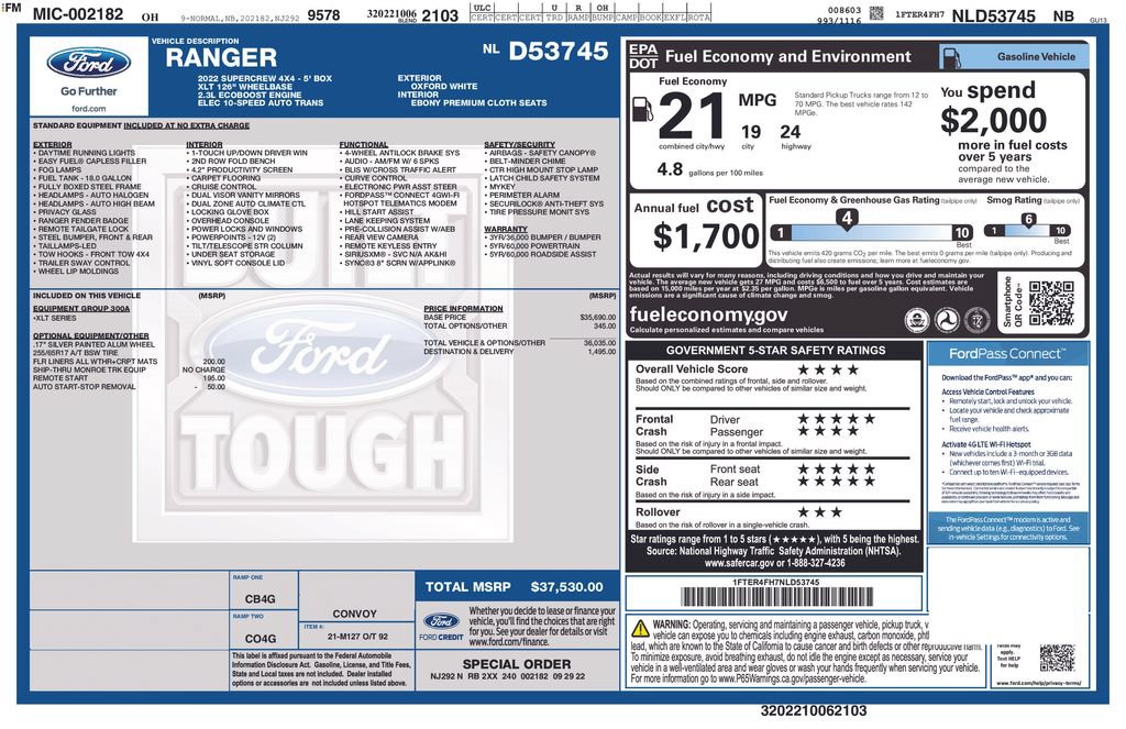 Used 2022 Ford Ranger XLT AWD/4WD image 24