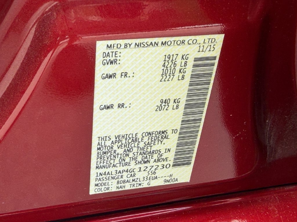 Used 2016 Nissan Altima 2.5 SV w/ Convenience Package FWD image 12