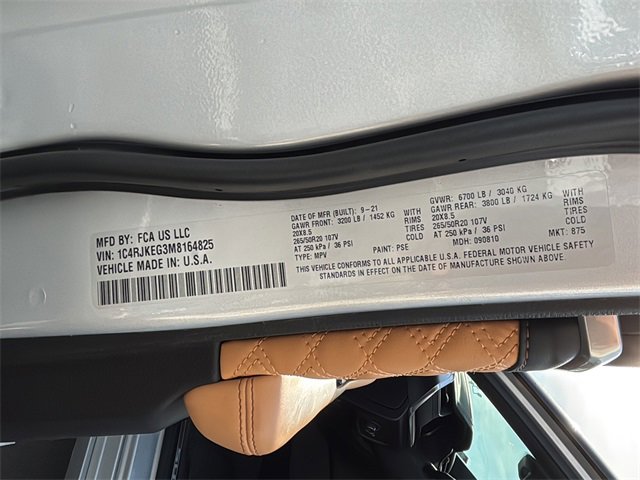 Certified 2021 Jeep Grand Cherokee L Summit w/ Advanced Protech Group IV image 45