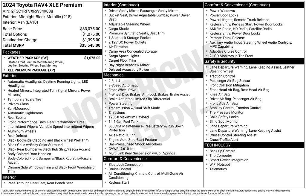Used 2024 Toyota RAV4 XLE Premium w/ Weather Package FWD image 42
