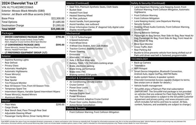 Certified 2024 Chevrolet Trax LT w/ Driver Confidence Package FWD image 33