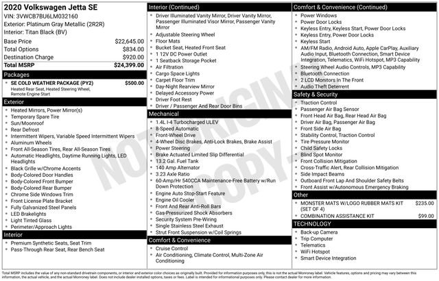 Used 2020 Volkswagen Jetta SE w/ SE Cold Weather Package FWD image 3