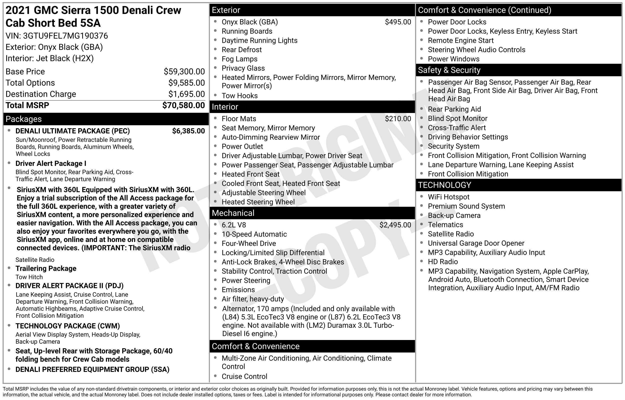 Used 2021 GMC Sierra 1500 Denali w/ Denali Ultimate Package AWD/4WD image 2