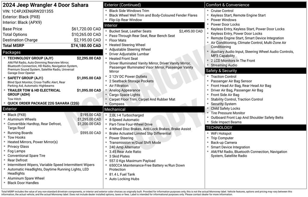 Used 2024 Jeep Wrangler Sahara w/ Technology Group AWD/4WD image 44