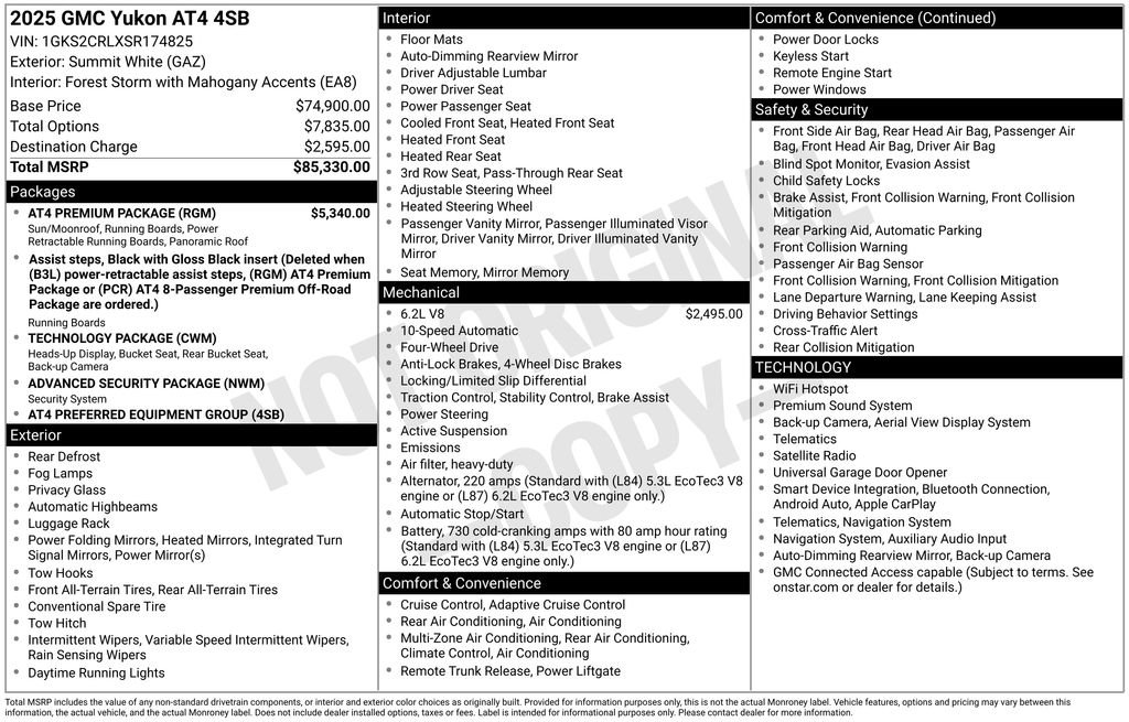 Certified 2025 GMC Yukon AT4 w/ AT4 Premium Package AWD/4WD image 48