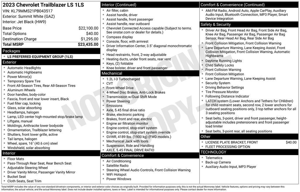 Used 2023 Chevrolet TrailBlazer LS image 11