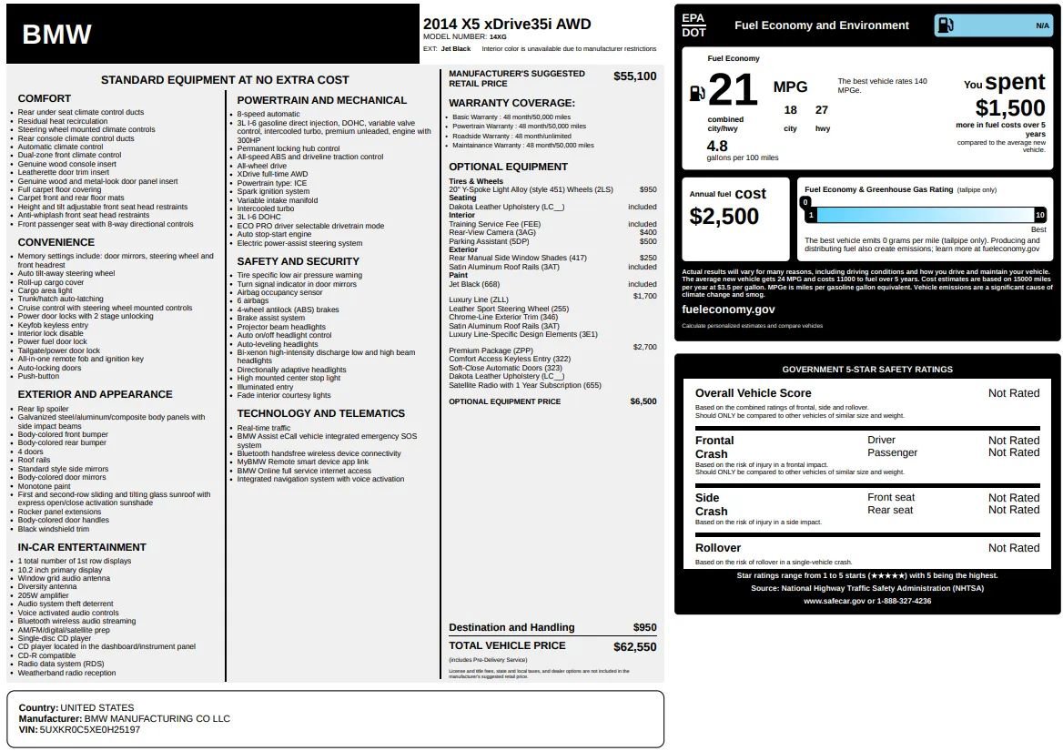 Used 2014 BMW X5 xDrive35i image 64