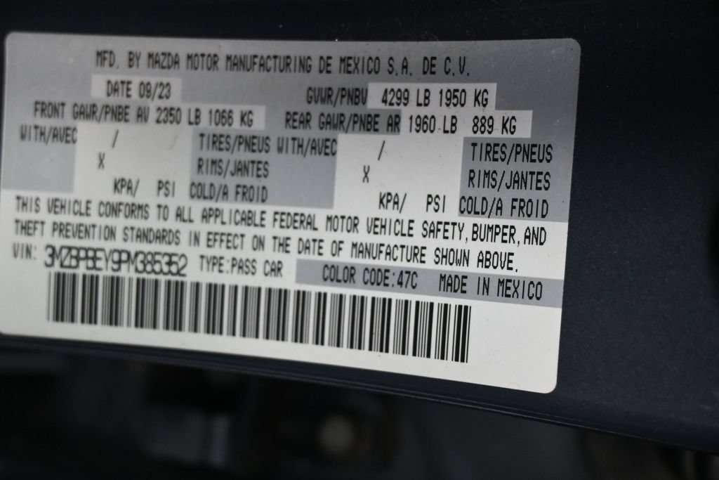 Used 2023 MAZDA MAZDA3 2.5 Turbo Sedan w/Premium Plus AWD/4WD image 9