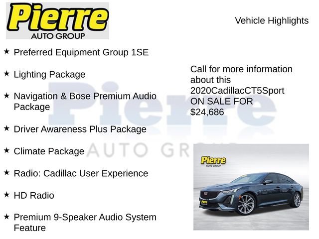Used 2020 Cadillac CT5 Sport image 7