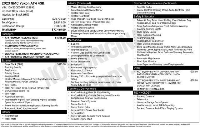 Used 2023 GMC Yukon AT4 w/ AT4 Premium Package AWD/4WD image 3