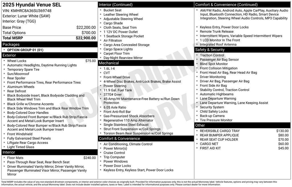 New 2025 Hyundai Venue SEL image 5