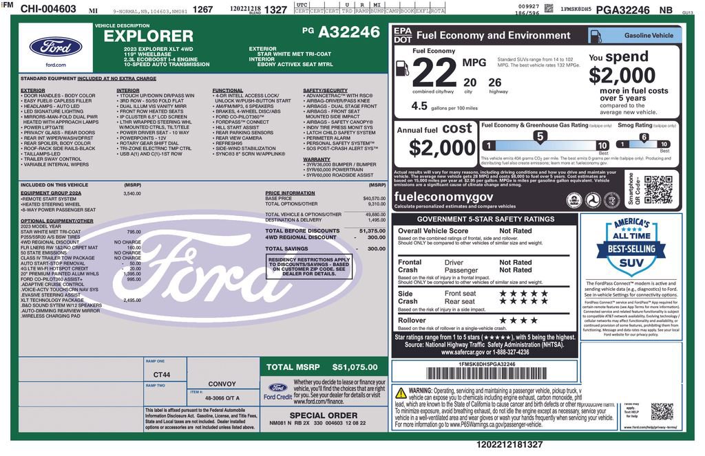 Certified 2023 Ford Explorer XLT w/ Equipment Group 202A image 24
