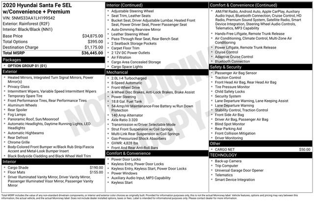 Used 2020 Hyundai Santa Fe SEL image 36