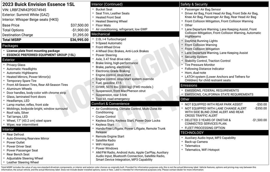 Used 2023 Buick Envision Essence image 17